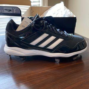 NWT Adidas Excelsior Pro Metal Cleats Low Baseball, Size 8, Black White